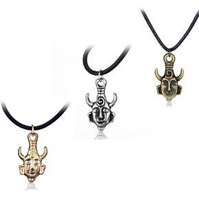 3 حزمة من البضائع خارقة دين وينشتر قناع التعويذة مزدوجة الوجه سوبر الطبيعية دين التعويذة قلادة قلادة قلادة ، سلسلة جلدية سوداء in Kuwait