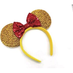 Beauty and the Beast Ears, Belle Ears, Belle Mickey Ears, Disney Inspired Beauty and the Beast Ears, Gold Minnie ears in Kuwait