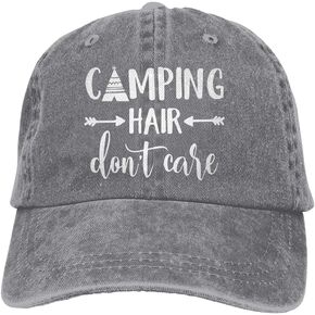 HHNLB Unisex Camping Hair Don t Care 1 Vintage Jeans Baseball Cap Classic Cotton Dad Hat Adjustable Plain Cap