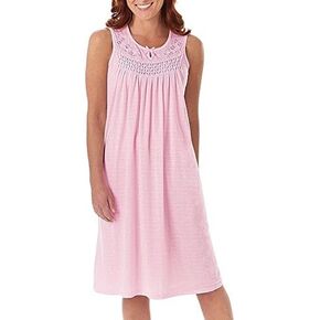 Ezi Women's Cotton-rich Sleeveless Nightgown