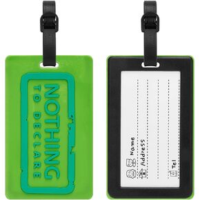 WOZEAH Funny Luggage Tags Set of 2 Pcs Colorful Unique Travel Baggage Bag Tags Suitcase Identify Labels for Women Men (Sunglasses)