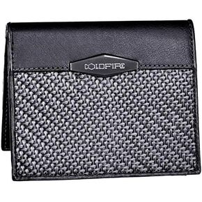 محفظة COLDFIRE التكتيكية فائقة النحافة من ألياف الكربون للرجال، محفظة جلدية كانجارو أصلية مصنوعة يدويًا يدويًا - جيب أمامي جلد RFID ثنائي الطي - حامل بطاقة الائتمان الصغيرة. صُنع في أوروبا! in Kuwait