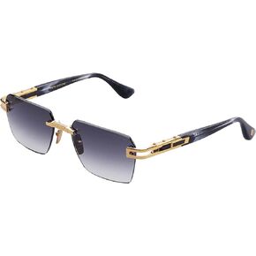 Dita META-EVO ONE DT DTS147 A-01 Yellow Gold/Ink Swirl Metal Rimless Sunglasses Grey Gradient Lens in Kuwait