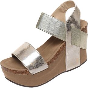 Pierre Dumas Hester Women's Vegan Platform Wedge Open Toe Sandals