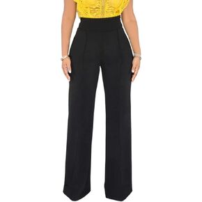 Women Stretchy Straight Leg Dress Pants Comfy Solid Classic High Waisted Wide Leg Long Bootcut Pant Slacks Work Office
