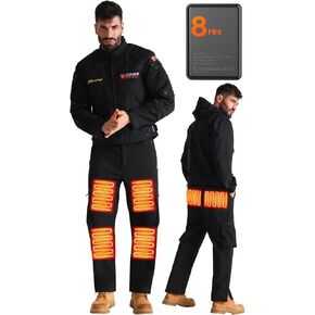 بنطال JYK مُدفأ للرجال، تحكم ذكي 6 مناطق تسخين، بطارية 10000 مللي أمبير في الساعة، تسخين محيطي 360 درجة للتزلج وركوب الدراجات in Kuwait