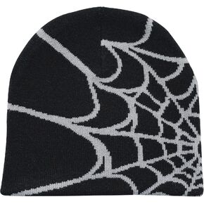 Arcimatto Y2k Spider Beanie Hat Wool Acrylic Knit Skull Cap Winter Warm Streetwear MEA Design Hats for Women Man Teenagers