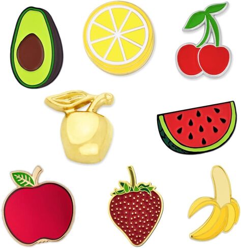 PinMart's Fruit Food School Teacher Enamel Lapel Pin in Kuwait