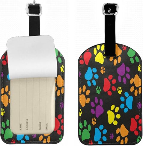 Zoczos Hockey Player Travel Bag Tag Black Cool Sport Game Modern Design PU Leather Name ID Labels with Privacy Cover for Men Women Boys Girls Suitcase, 1 Pack in Kuwait