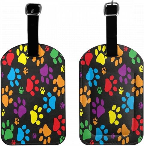 Zoczos Hockey Player Travel Bag Tag Black Cool Sport Game Modern Design PU Leather Name ID Labels with Privacy Cover for Men Women Boys Girls Suitcase, 1 Pack in Kuwait
