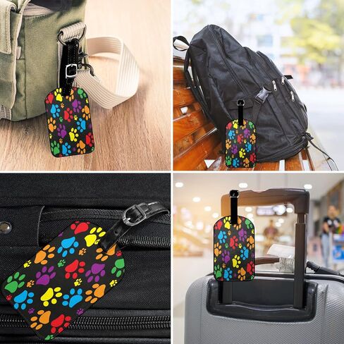 Zoczos Hockey Player Travel Bag Tag Black Cool Sport Game Modern Design PU Leather Name ID Labels with Privacy Cover for Men Women Boys Girls Suitcase, 1 Pack in Kuwait