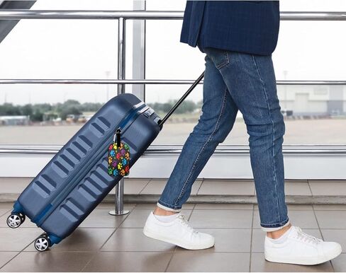 Zoczos Hockey Player Travel Bag Tag Black Cool Sport Game Modern Design PU Leather Name ID Labels with Privacy Cover for Men Women Boys Girls Suitcase, 1 Pack in Kuwait