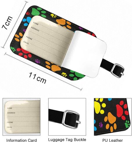 Zoczos Hockey Player Travel Bag Tag Black Cool Sport Game Modern Design PU Leather Name ID Labels with Privacy Cover for Men Women Boys Girls Suitcase, 1 Pack in Kuwait