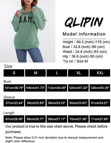QLIPIN ماما البلوز المرأة أمي الحياة زمم البلوز التلبيب نصف البريدي بلوزات ماما طباعة عادية فضفاض كم طويل in Kuwait