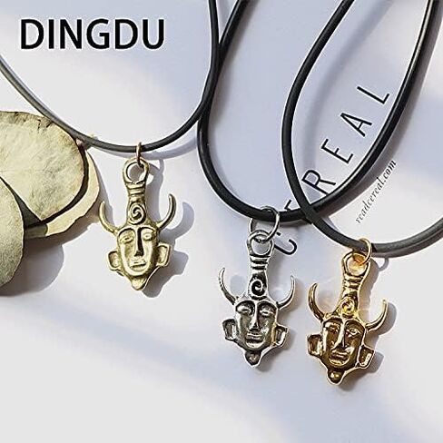 3 حزمة من البضائع خارقة دين وينشتر قناع التعويذة مزدوجة الوجه سوبر الطبيعية دين التعويذة قلادة قلادة قلادة ، سلسلة جلدية سوداء in Kuwait