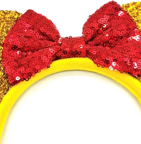 Beauty and the Beast Ears, Belle Ears, Belle Mickey Ears, Disney Inspired Beauty and the Beast Ears, Gold Minnie ears in Kuwait