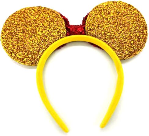 Beauty and the Beast Ears, Belle Ears, Belle Mickey Ears, Disney Inspired Beauty and the Beast Ears, Gold Minnie ears in Kuwait