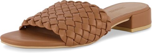 CUSHIONAIRE Women's Nerida woven low block heel sandal +Memory Foam in Kuwait