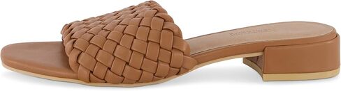 CUSHIONAIRE Women's Nerida woven low block heel sandal +Memory Foam in Kuwait