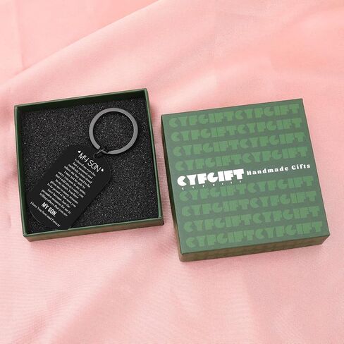Son Keychain Gifts from Mom Dad Valentines I Love You Gifts for Adult Son Stepson Male Kids Inspirational 18th 21st 30th Birthday Gifts for Men Graduation Back to School Christmas Gifts Him Teen Boys in Saudi Arabia