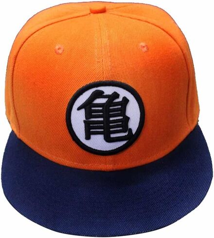 قبعة بيسبول أنيمي قبعة قماش قبعة الهيب هوب قبعة مسطحة قابلة للتعديل (برتقالي) in Kuwait
