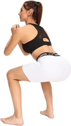 Starlemon Women's Compression Volleyball Shorts 3"/7" Spandex Workout Pro Shorts for Women (Large, 7" White) in Kuwait