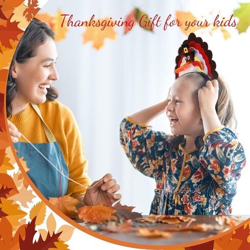 Xuhal 12 Pcs Thanksgiving Turkey Headbands and Sunglasses Thanksgiving Turkey Costume Accessories for Thanksgiving Day Party Favors Accessories Funny Creative Decoration in Saudi Arabia