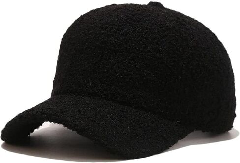Women Winter Baseball Cap Faux Lamb Wool Warm Baseball Cap Outdoor Travel in Saudi Arabia