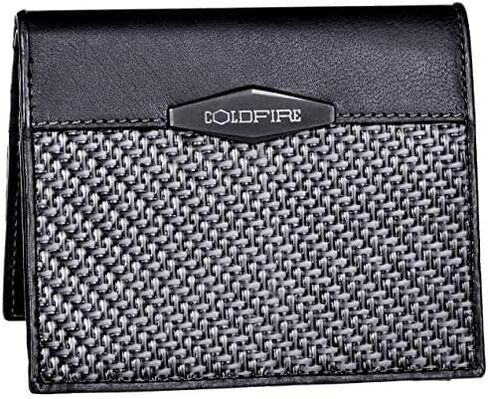 محفظة COLDFIRE التكتيكية فائقة النحافة من ألياف الكربون للرجال، محفظة جلدية كانجارو أصلية مصنوعة يدويًا يدويًا - جيب أمامي جلد RFID ثنائي الطي - حامل بطاقة الائتمان الصغيرة. صُنع في أوروبا! in Kuwait