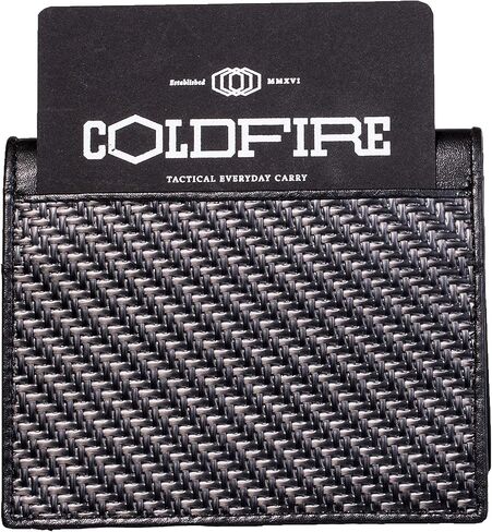 محفظة COLDFIRE التكتيكية فائقة النحافة من ألياف الكربون للرجال، محفظة جلدية كانجارو أصلية مصنوعة يدويًا يدويًا - جيب أمامي جلد RFID ثنائي الطي - حامل بطاقة الائتمان الصغيرة. صُنع في أوروبا! in Kuwait