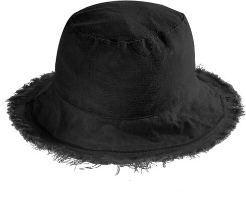 WLLHYF Bucket Hats Wide Brim Cotton Sun Hats for Women Summer Outdoor Travel Beach Sun Hat UPF 50+ in Saudi Arabia