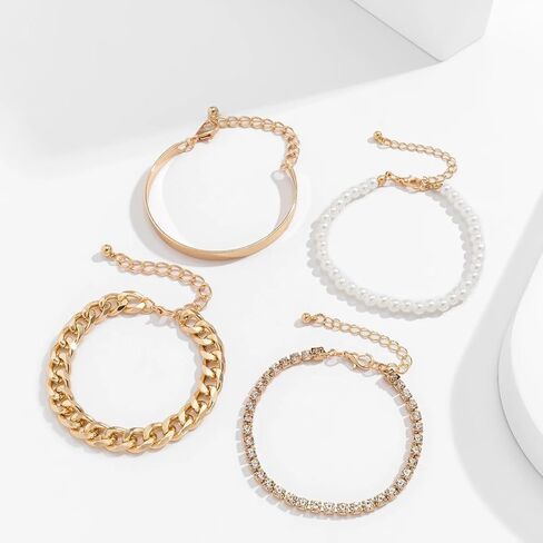 أساور ذهبية للنساء، مجموعة أساور ذهبية مكدسة، مجموعة أساور ذهبية للسيدات، مجموعة هدايا مجوهرات in Kuwait