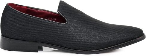 ARK1 Men's Vintage Satin Silky Floral Fashion Dress Loafer Slip On Tuxedo Formal Dress Shoes Designer in Kuwait