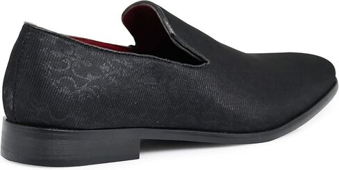 ARK1 Men's Vintage Satin Silky Floral Fashion Dress Loafer Slip On Tuxedo Formal Dress Shoes Designer in Kuwait