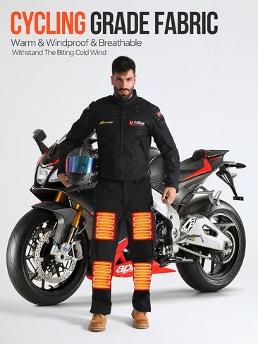 بنطال JYK مُدفأ للرجال، تحكم ذكي 6 مناطق تسخين، بطارية 10000 مللي أمبير في الساعة، تسخين محيطي 360 درجة للتزلج وركوب الدراجات in Kuwait