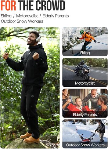 بنطال JYK مُدفأ للرجال، تحكم ذكي 6 مناطق تسخين، بطارية 10000 مللي أمبير في الساعة، تسخين محيطي 360 درجة للتزلج وركوب الدراجات in Kuwait