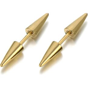 Pair Double Spike Stud Earrings in Stainless Steel for Men and Women in Kuwait