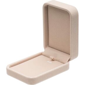 Classic Velvet Jewelry Gift Box Case for Necklace Pendant (Black)