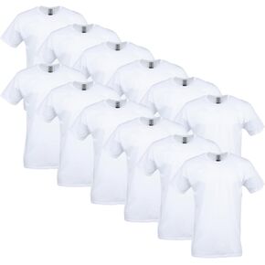Gildan Softstyle Cotton T-Shirt, Style G64000, Multipack, White (12-Pack) in Kuwait