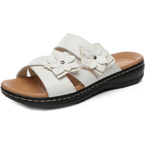 Alexis Leroy Comfortable Insole Buckle Strap Vamp Women's Wedge Sandals