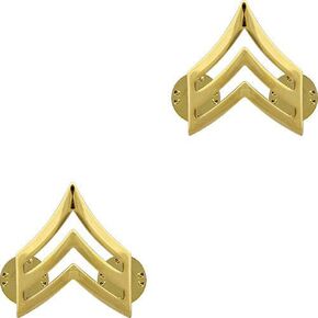 Army Chevron: Sergeant - 22k gold plated