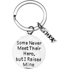 Infinity Collection Navy Mom - Dad Charm Keychain, Raised Hero Jewelry, United Stated Navy Gift, Military Mother - Father Keychain in Saudi Arabia