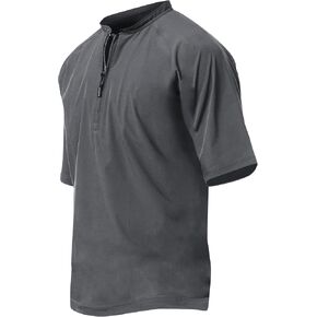 CHAMPRO Men's Baseball/Softball Water-Repellant Batting Cage Jacket with Quarter-Zip Front and Adjustable Bottom in Saudi Arabia