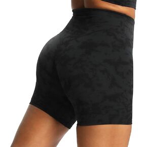 Aoxjox Metamorph Workout Biker Shorts for Women Tummy Control High Waisted Athletic Gym Running Deep V Yoga Shorts 6" in Saudi Arabia