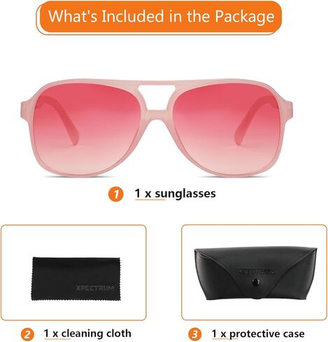 Xpectrum Oversized 70s Retro Sunglasses Womens Mens Vintage Square Aviator Frame in Saudi Arabia