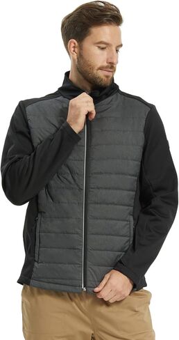 سترة الجري خفيفة الوزن للرجال من ALPHA CAMP مع فتحات للإبهام، وسترة شتوية حرارية بسحاب كامل ومعاطف هجينة in Kuwait