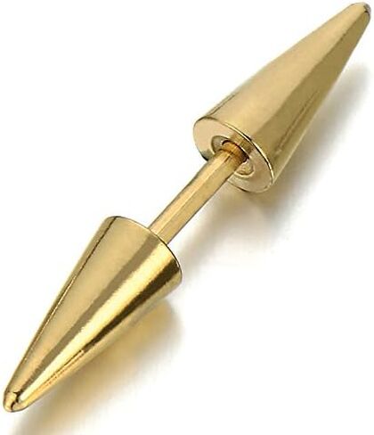 Pair Double Spike Stud Earrings in Stainless Steel for Men and Women in Kuwait