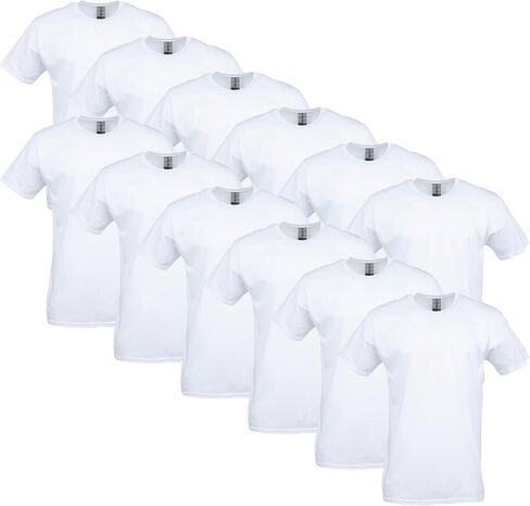 Gildan Softstyle Cotton T-Shirt, Style G64000, Multipack, White (12-Pack) in Kuwait