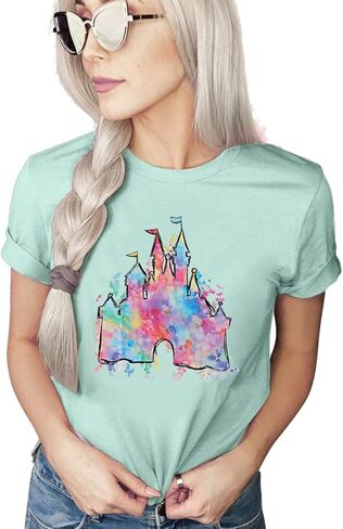 تي شيرت LUKYCILD Magic Castle قميص لطيف بأكمام قصيرة ورسومات كاجوال للعطلات in Kuwait