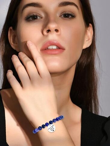 Your Always Charm Get Well Soon Gifts Cancer Care Gifts for Women Natural Stone Amethyst Healing Bracelet Inspirational Bracelet for Women Trendy in Saudi Arabia